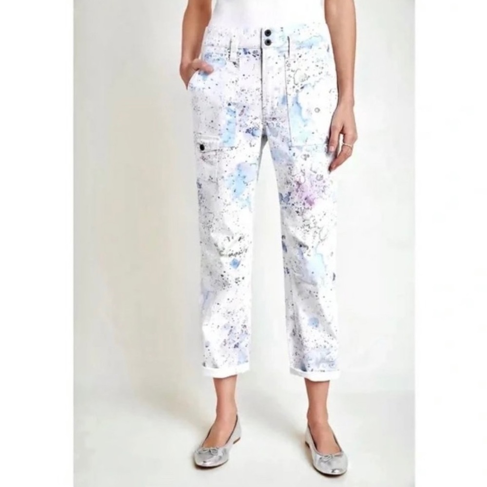 Anthropologie The Wanderer Paint Splatter Utility Cargo Pants